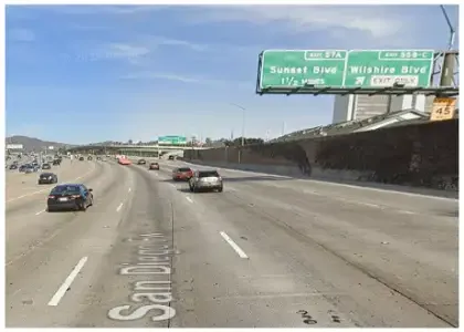 [02-07-2025] Los Angeles County, CA – Woman and Dog Killed, Three Injured After Multi-Car Crash on 405 Freeway Near Westwood